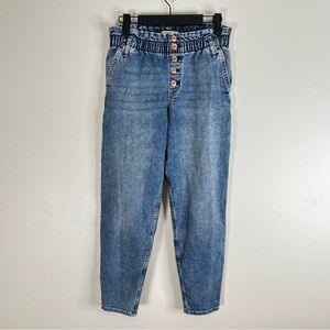 Abercrombie Kids Pull On Elastic Waist Paper Bag Denim 13/14 Girls